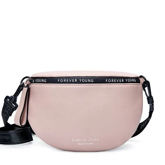 Genuine Leather Crossbody Bags Women Famous Brand Female Shoulder Bag Fashion Wide Shoulder Strap Soft Small Women Bag Bolsa sac