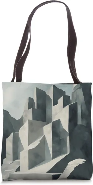 Geometric Cliff Angular Rock Face Tote Bag