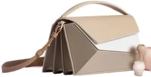 Geometric Color Block Women Handbag Fashionable Shoulder Crossbody Bag for Travel Holidays