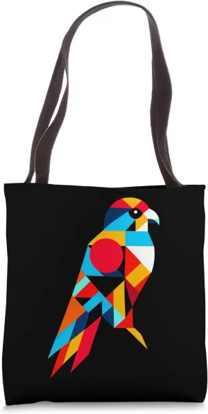Geometric Minimalism Modern Illustration Kestrel Bird Art Tote Bag