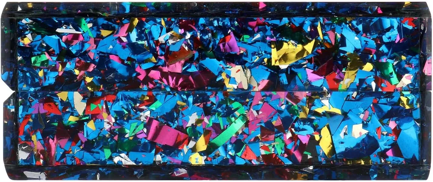 Gets Acrylic Purses and Handbags for Women Multicolor Perspex Geometric Patterns Box Clutch Banquet Evening Crossbody Handbag