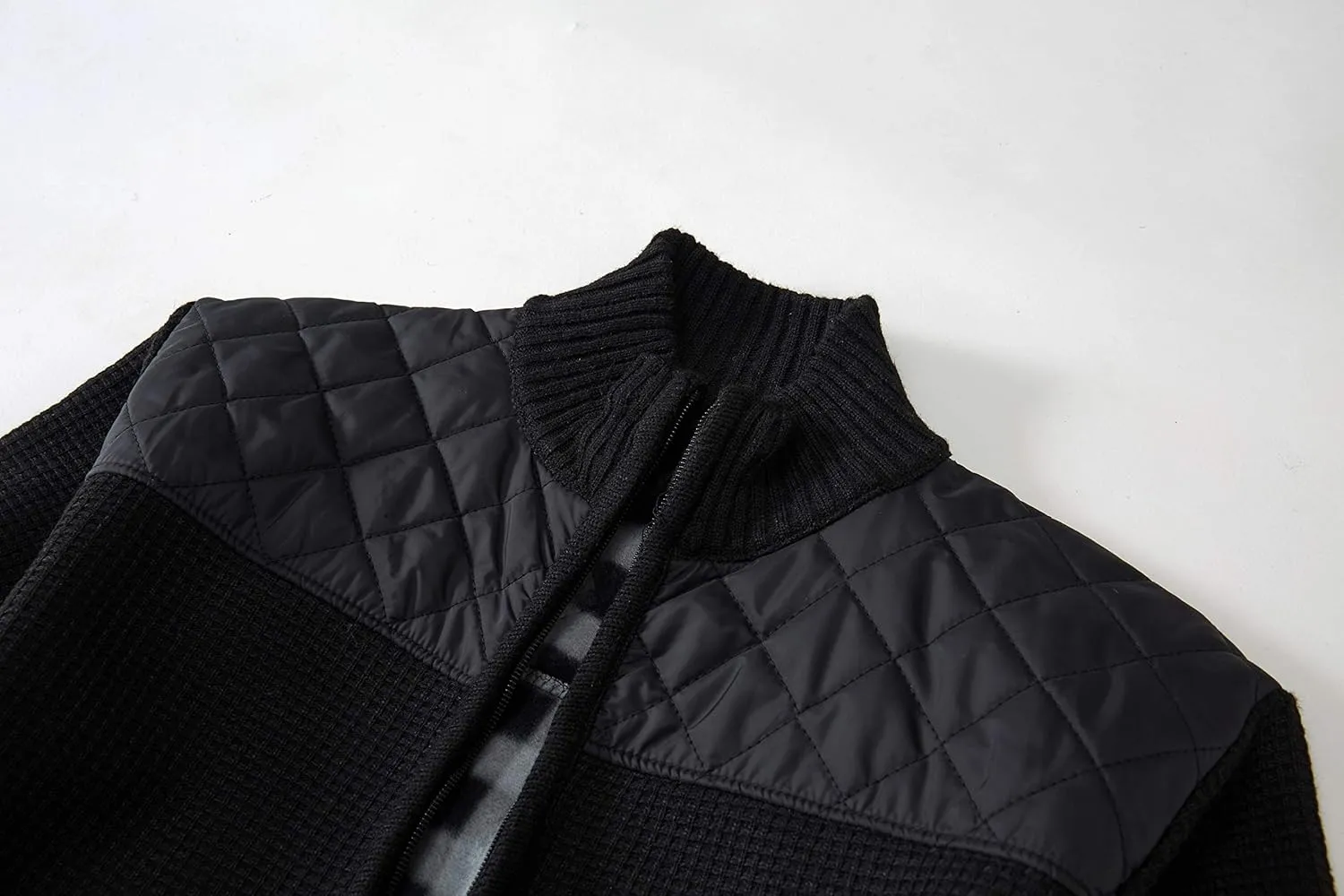 Gioberti Men's Knitted Regular Fit Full Zip Cardigan Sweater with Soft Brushed Flannel Lining