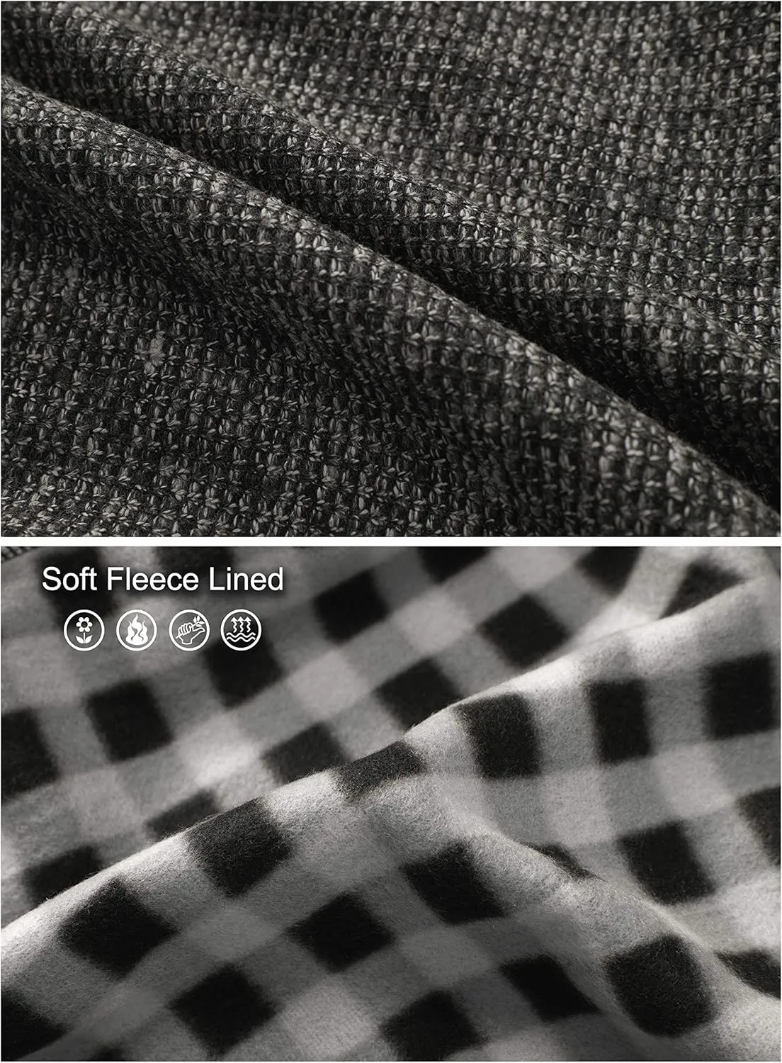 Gioberti Men's Knitted Regular Fit Full Zip Cardigan Sweater with Soft Brushed Flannel Lining