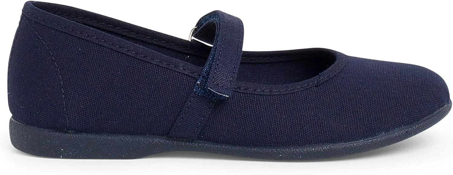 Girls Riptape Canvas Mary Janes