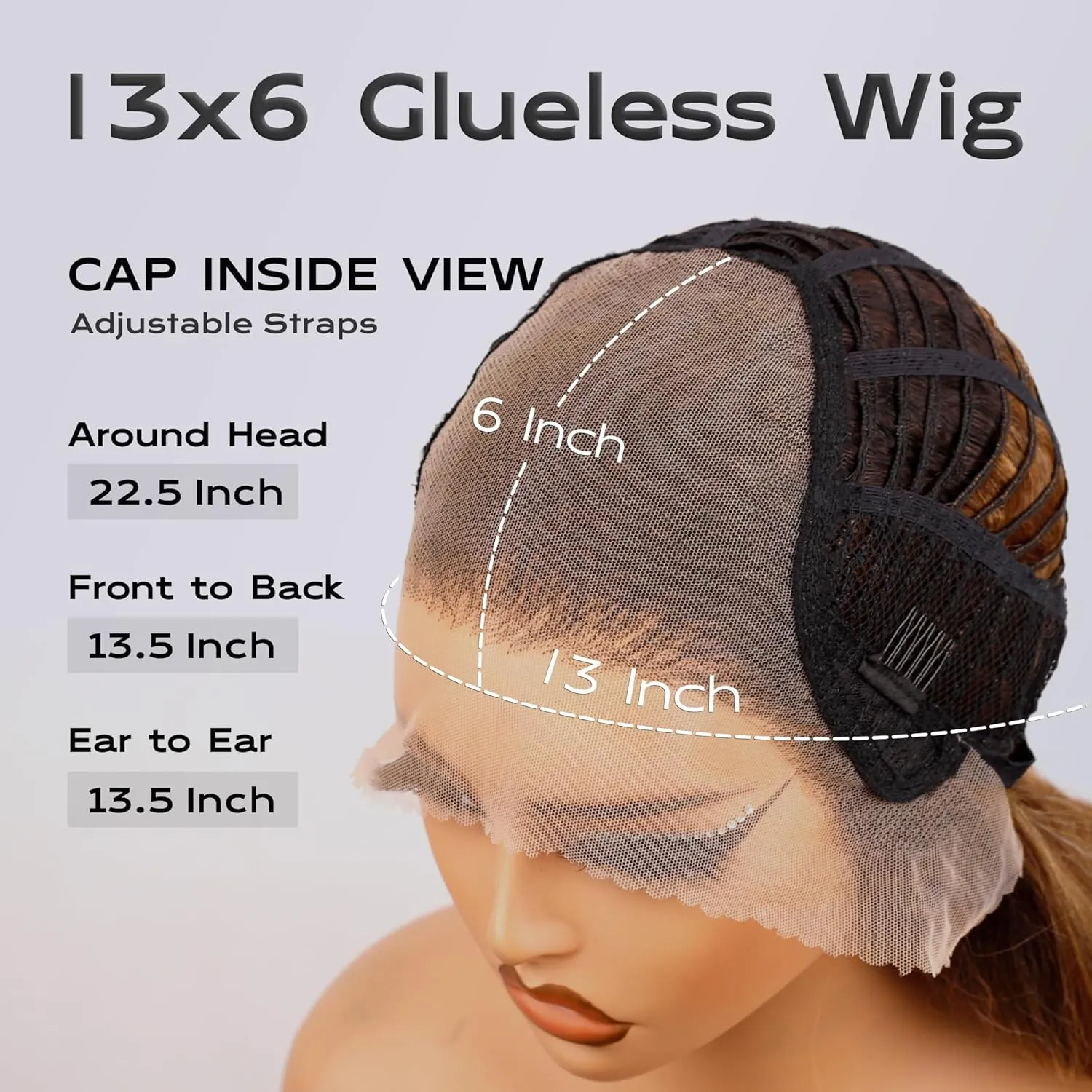Glueless Lace Front Wig, 13X6 Synthetic HD Lace Front Wigs Body Wave Pre Plucked Highlights Ombre Flamboyage Chocolate Brown Natural Density Hairline Synthetic Lace Front Wigs For Black Women