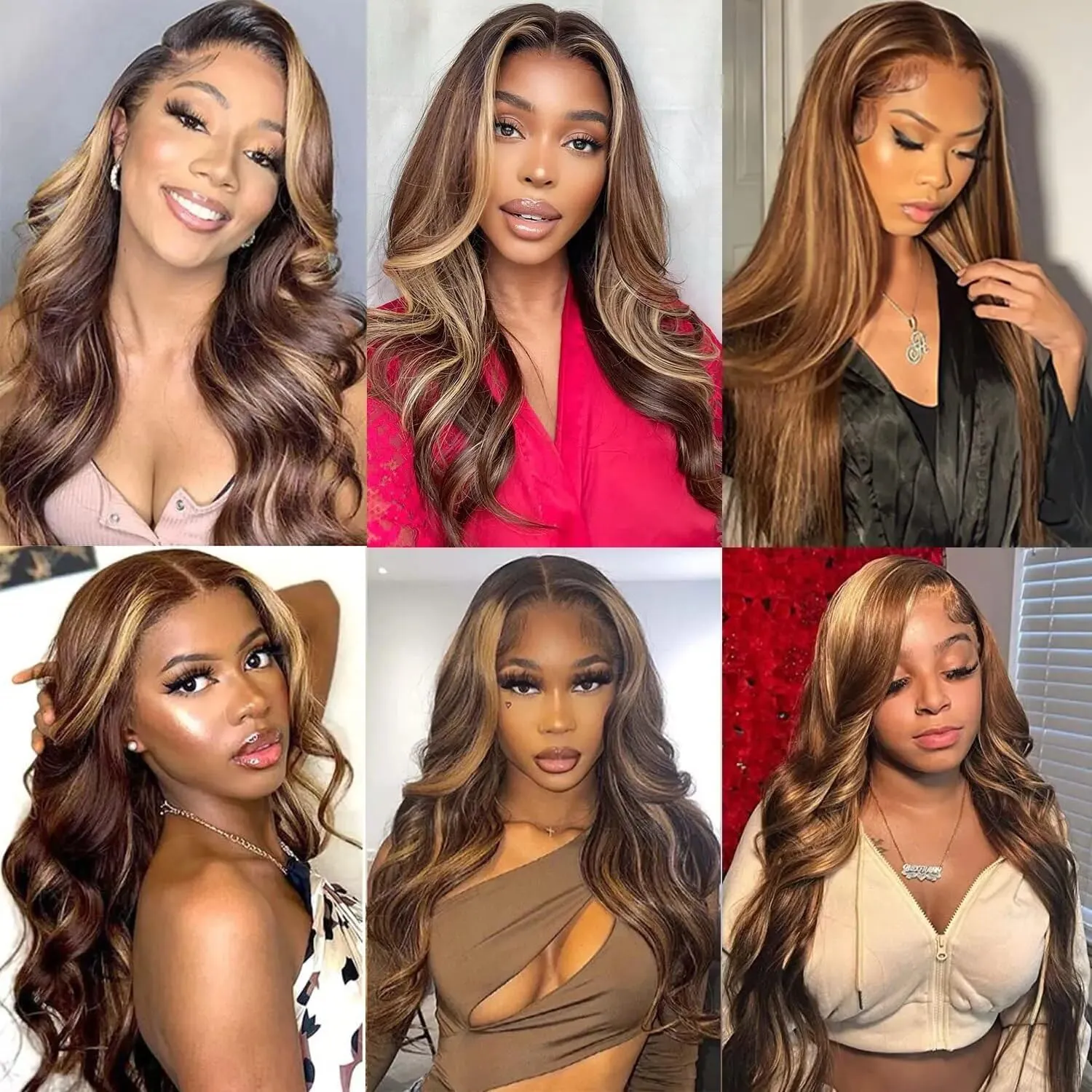 Goldfinch Highlight Ombre Lace Front Wigs Body Wave Human Hair 24 Inch 4/27 Balayage Honey Blonde 13X4 HD Lace Front Human Hair Wigs Pre Plucked with Baby Hair 180% Density Glueless Wigs for Women