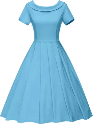 GownTown 1950s Vintage Womens Dress Bowknot Audrey Hepburn Style Party Dresses
