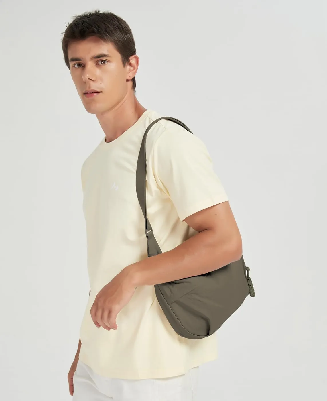 GRPKSSIB Nylon Crescent Bag Hobo Crossbody Bags Casual Sling Bag Slouchy Shoulder Bags Travel Messenger Bag for Women Men