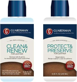 Guardsman Leather Care Bundle: Leather Cleaner and Leather Protector