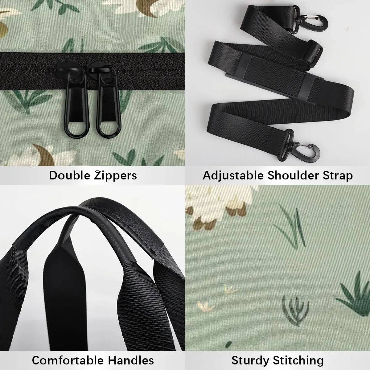 Gym Bags for Men Women Lovely Cattle Theme Sports Duffel Bags Carry On Travel Duffle Bag with Detachable Adjustable Shoulder Strap Overnight Weekender Bag