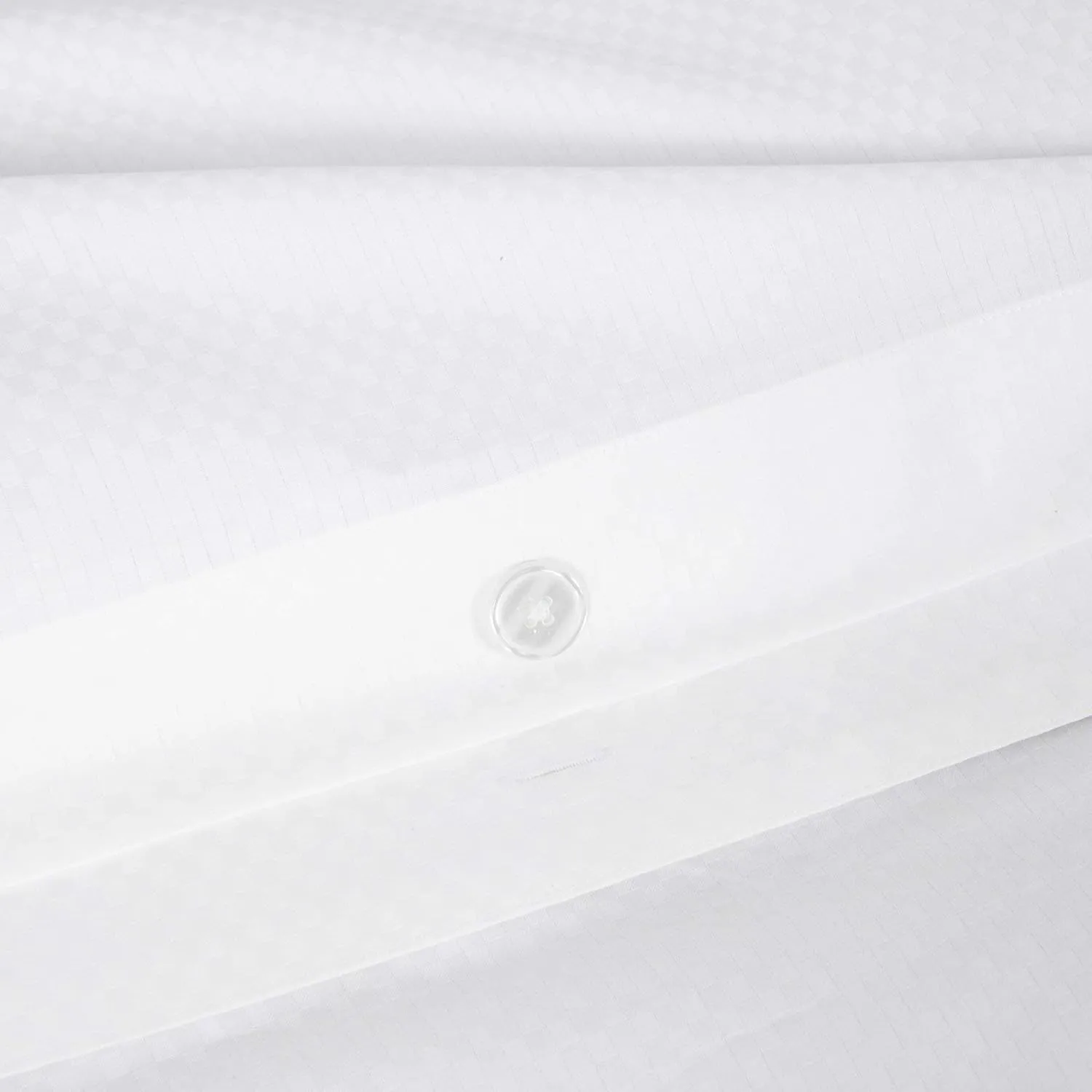 H by Frette Checkered Sateen Junior Suite Bed Bundle (Twin) - Luxury All-White Bedding Bundle/Includes Pillowcases, Top Sheet, Fitted Sheet, and Duvet Cover