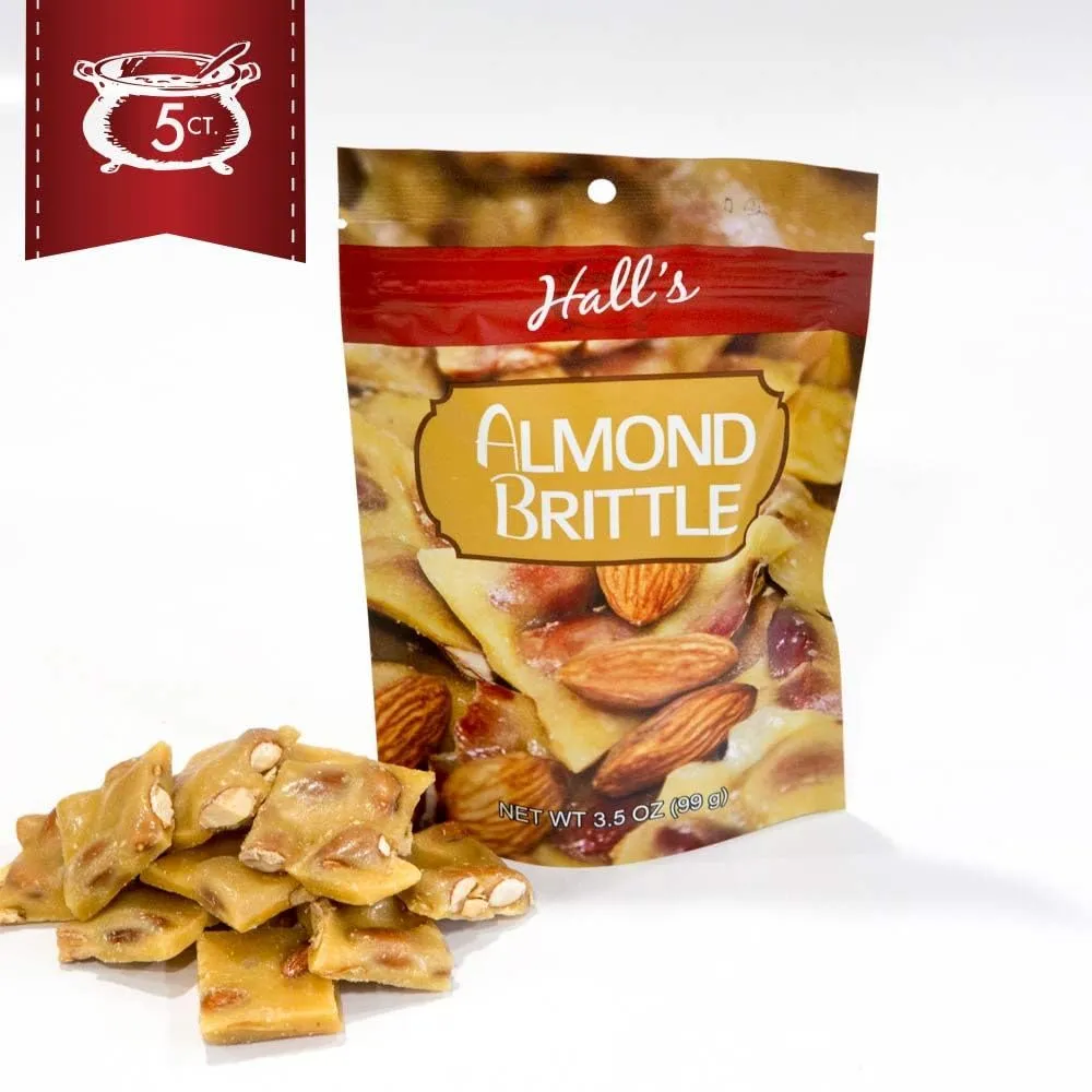 Hall's Almond Brittle Snack Bags, 3.5 oz (5 count)