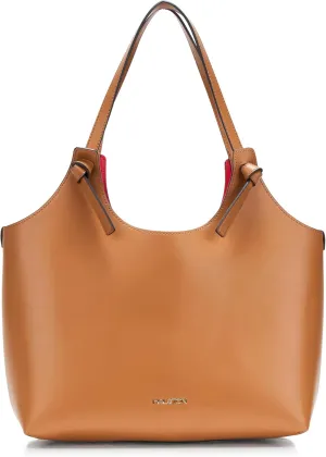 Halston Brooke Calf Magnetic Snap Tote