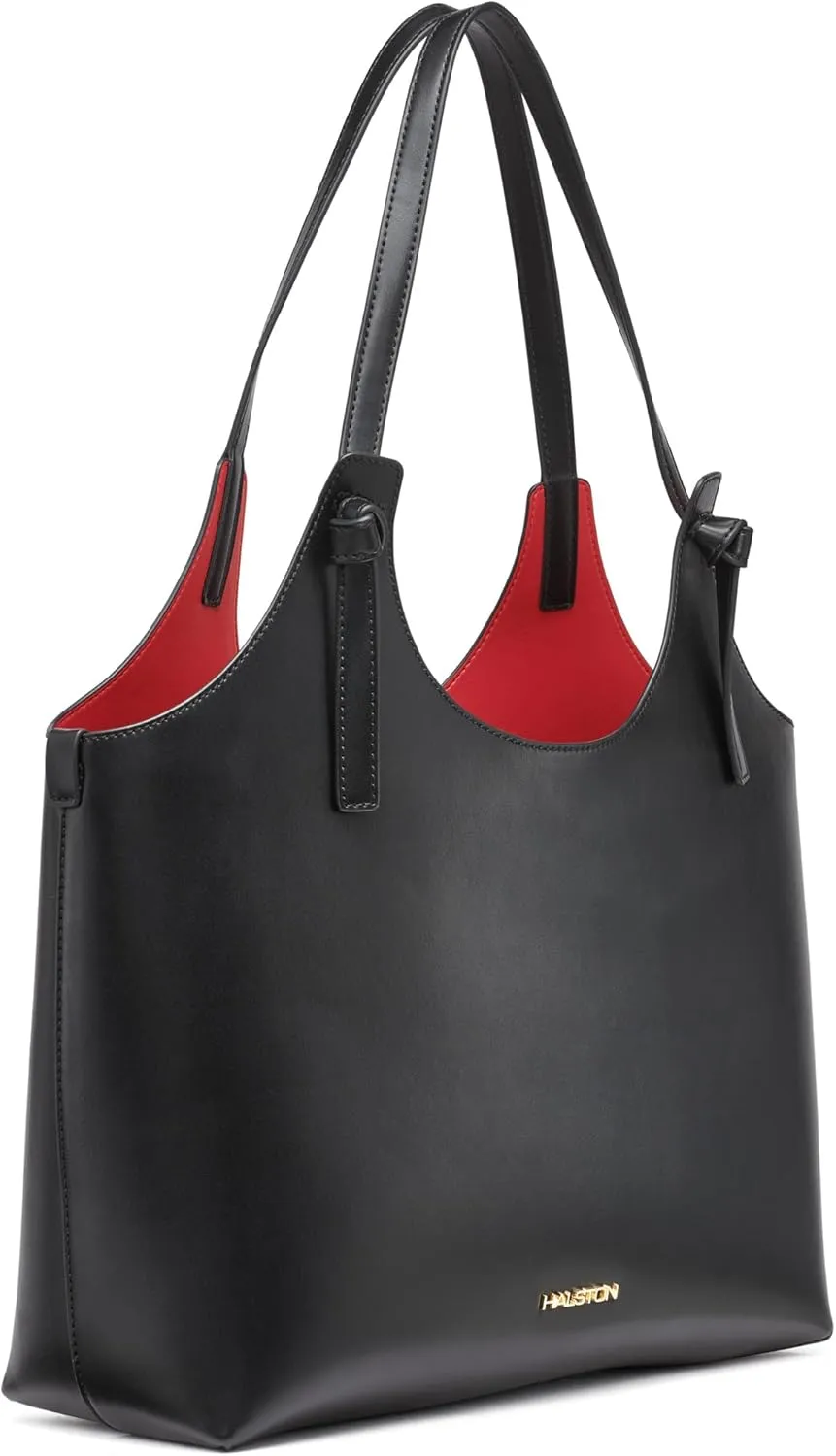 Halston Brooke Calf Magnetic Snap Tote