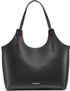 Halston Brooke Calf Magnetic Snap Tote