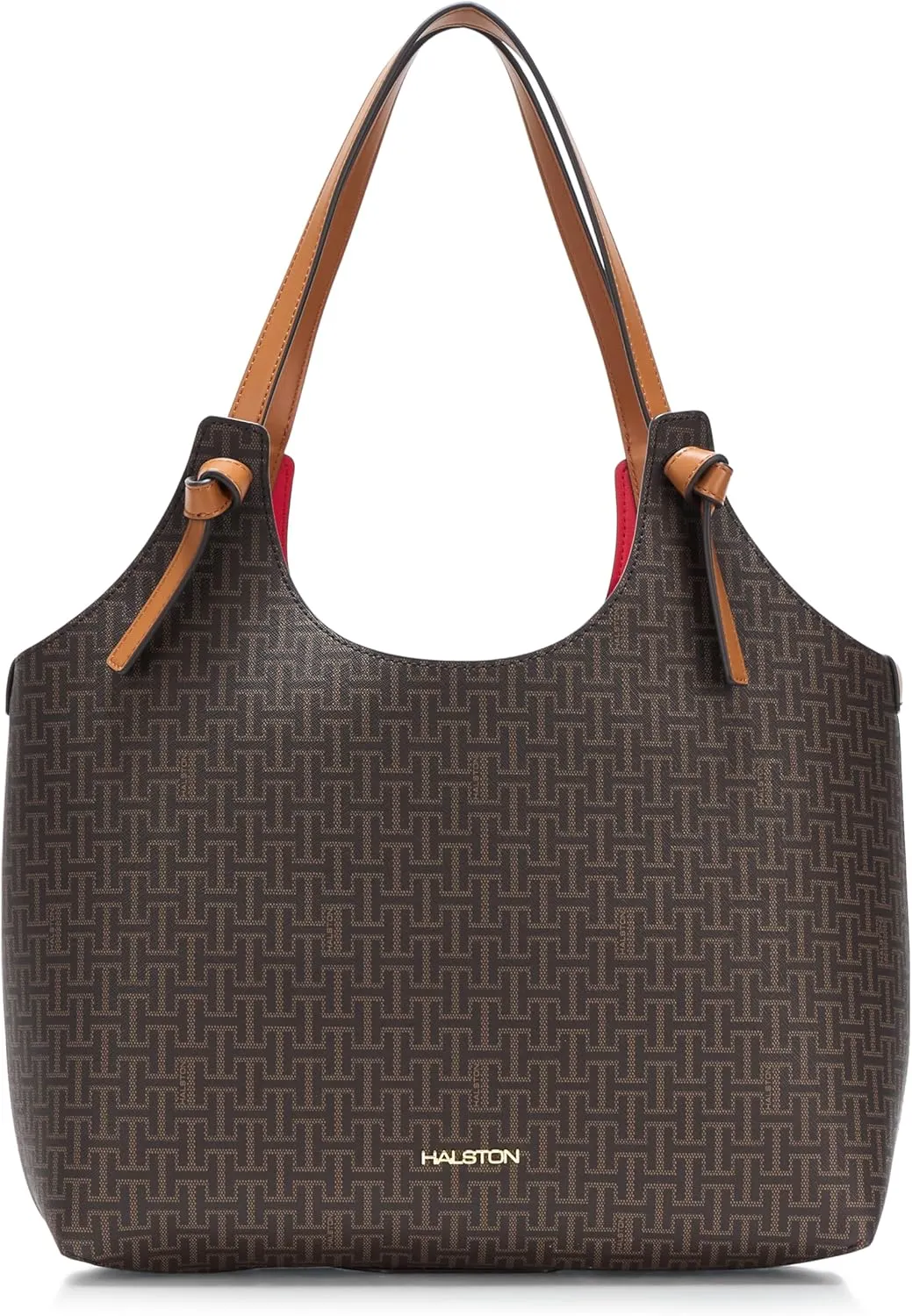 Halston Brooke Signature Logo Magnetic Snap Tote