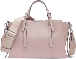 Halston Carrie Top Zip Satchel, Rose