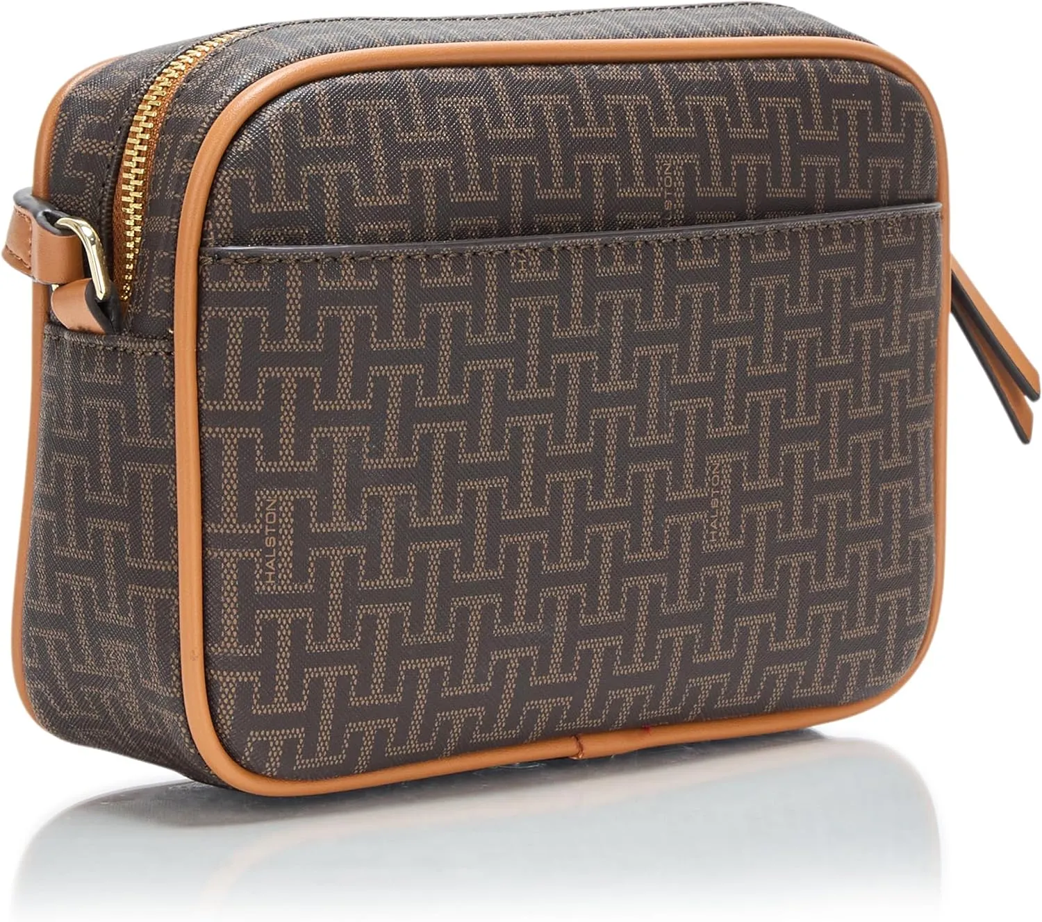Halston Clara Signature Logo Top Zip Crossbody