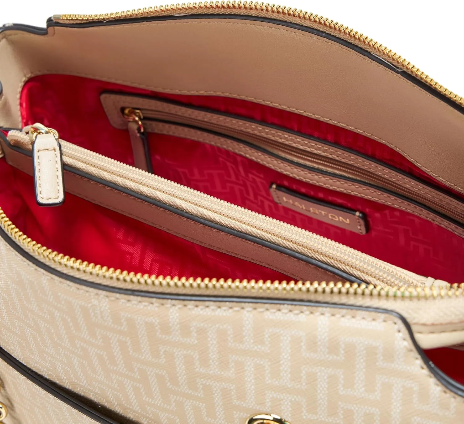 Halston Janis Rocky Road Top Zip Satchel