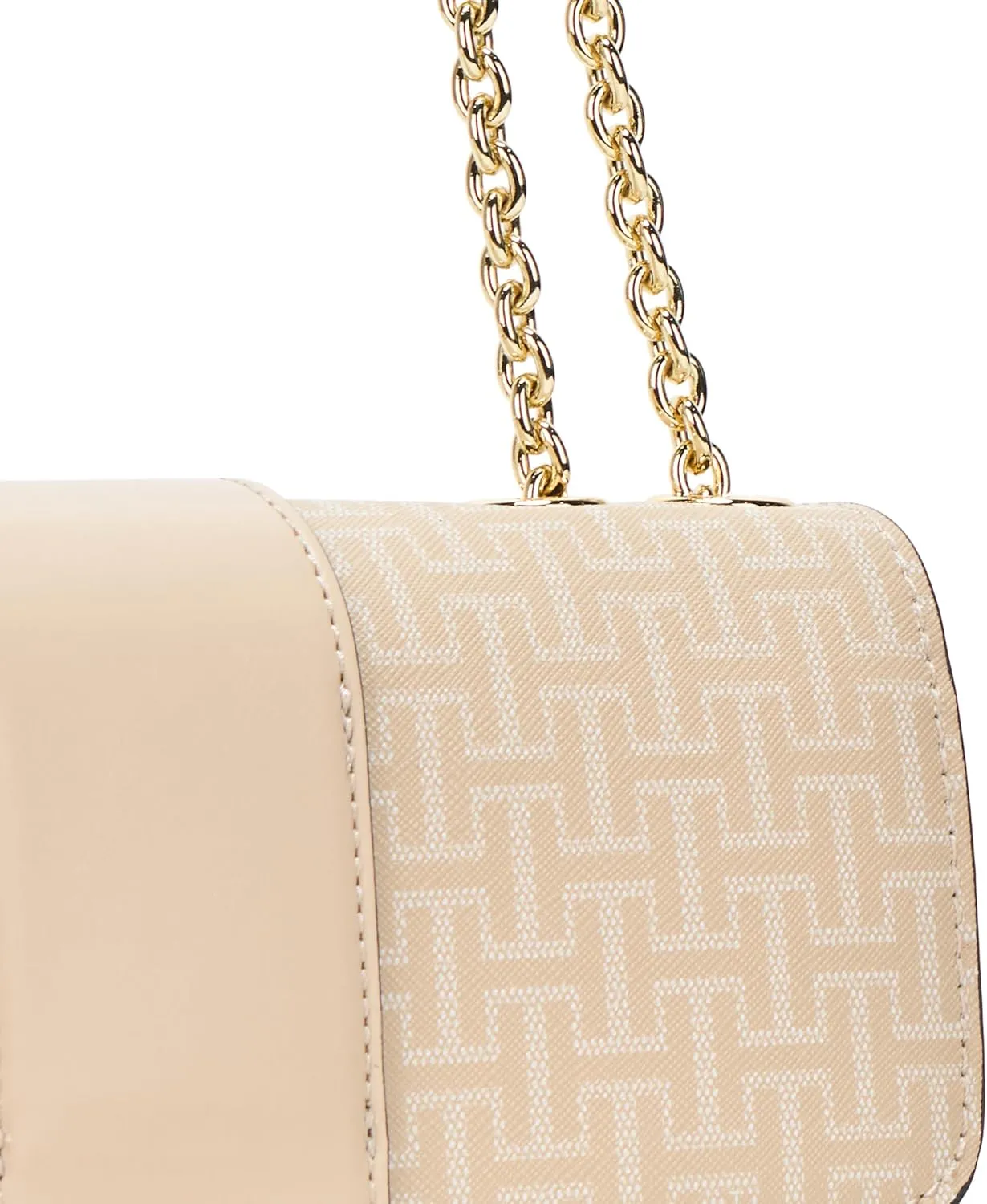 Halston Lizzy Signature Logo Magnetic Snap Shoulder