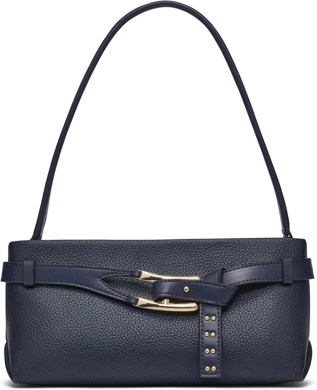 Halston Tasha Rocky Road with Studs Top Zip Shoulder, Marine/Red