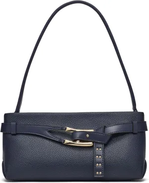 Halston Tasha Rocky Road with Studs Top Zip Shoulder, Marine/Red