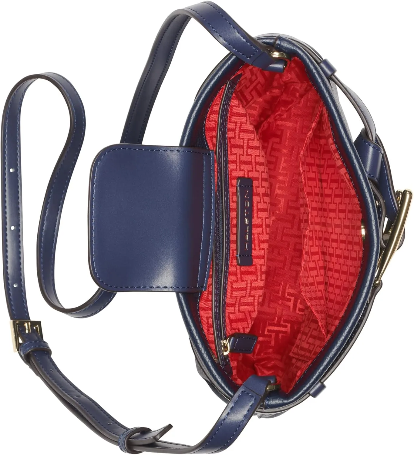 Halston Tasha Signature Logo Magnetic Snap Crossbody