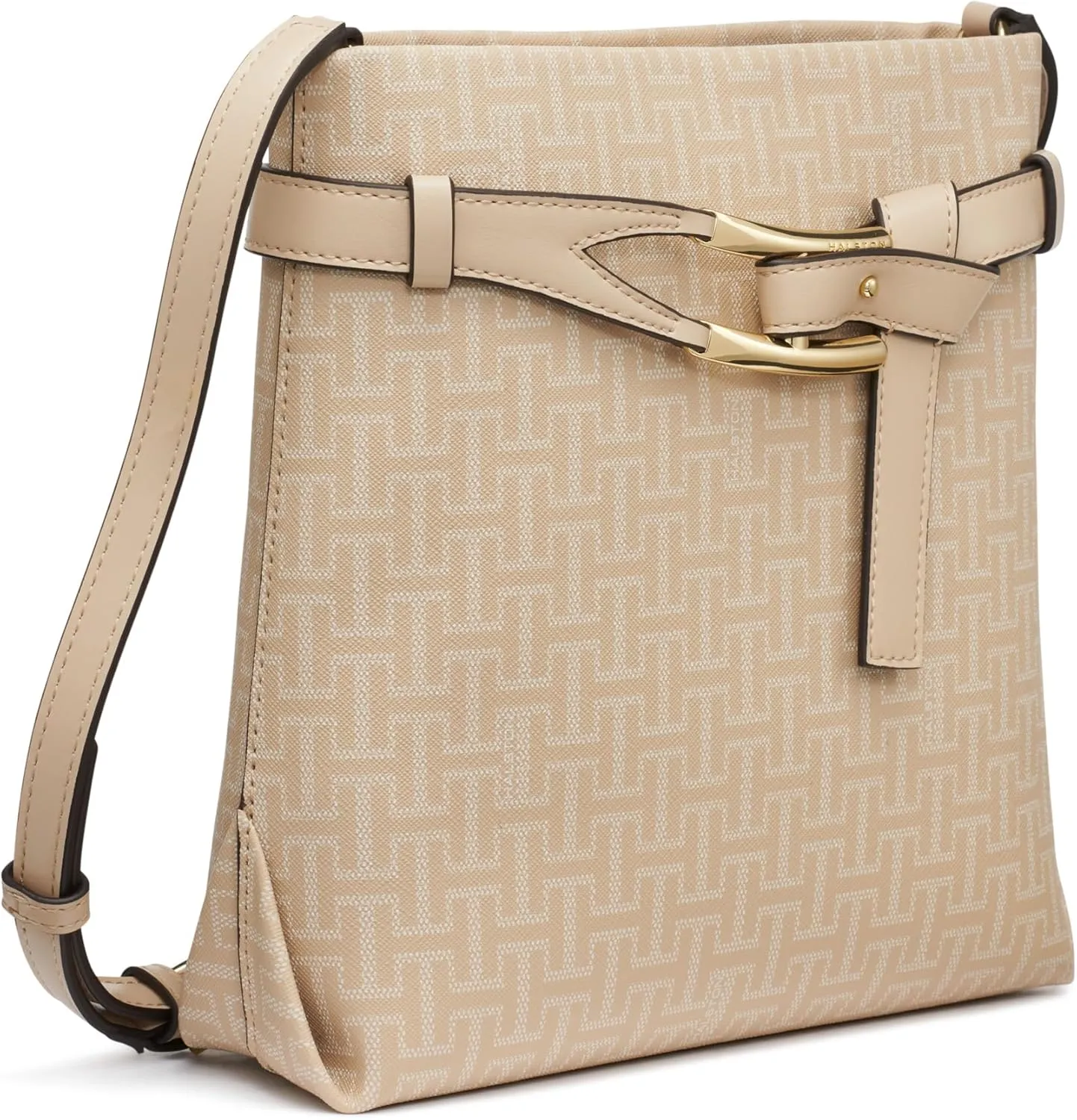 Halston Tasha Signature Logo Magnetic Snap Crossbody