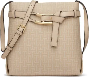 Halston Tasha Signature Logo Magnetic Snap Crossbody