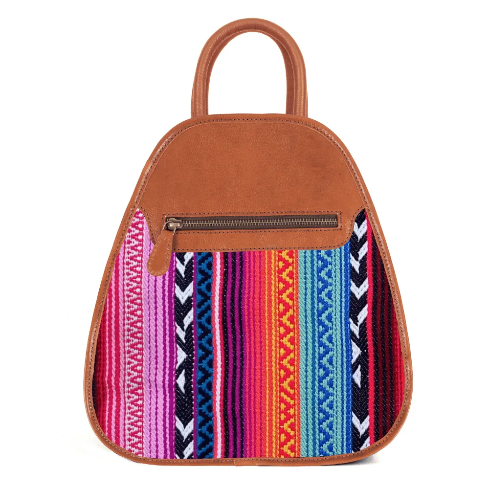 Hampshire Backpack Jacquard with Leather - Tan
