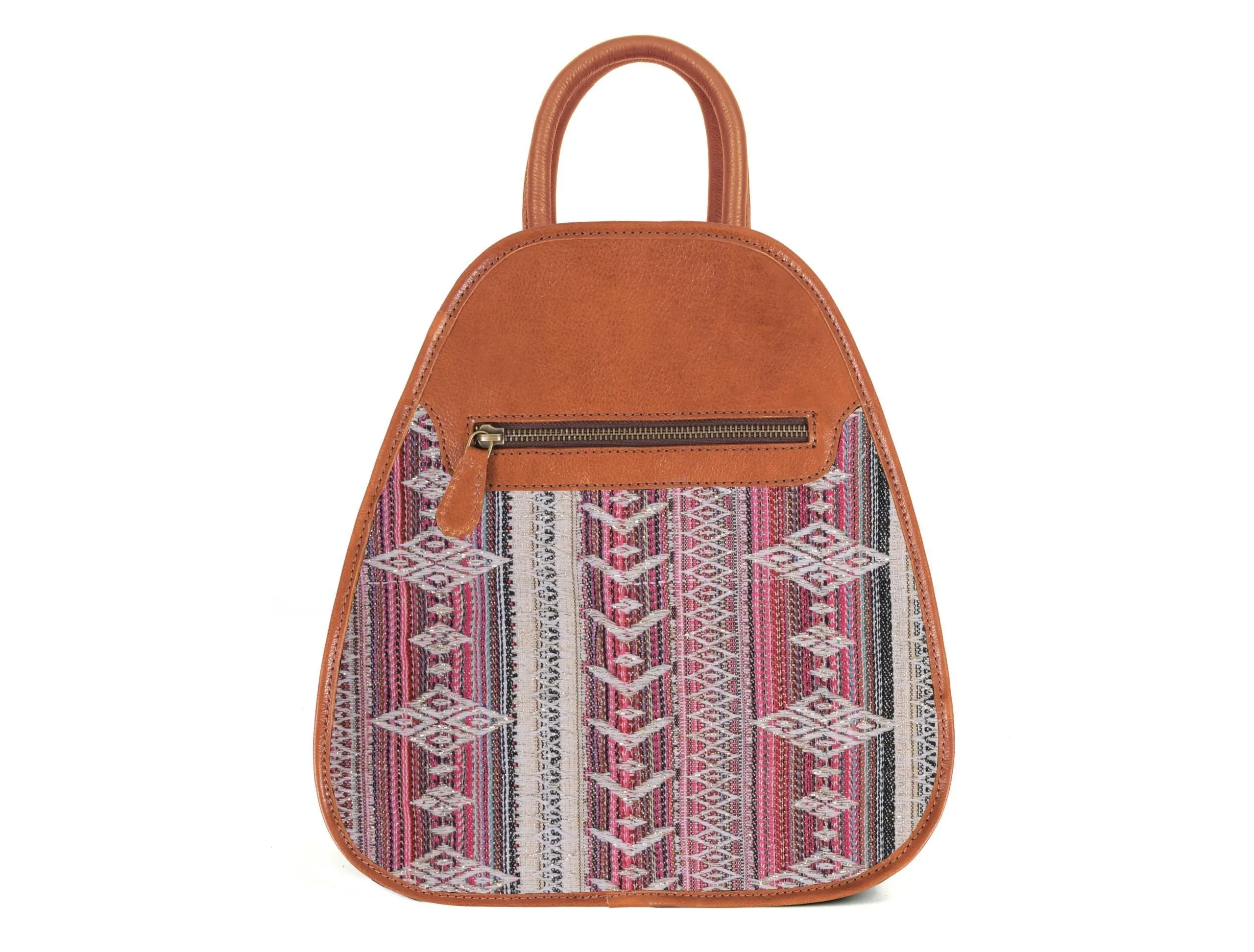 Hampshire Backpack Jacquard with Leather - Tan