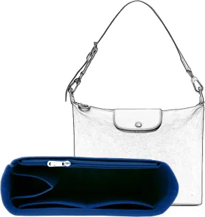 Handbag Purse Insert Organizer, Felt Purse Organizer With Zipper Pocks, Suitable for Crossbody Bags, Shoulder Bags, Handbags Bag Organizer (Dark Blue)