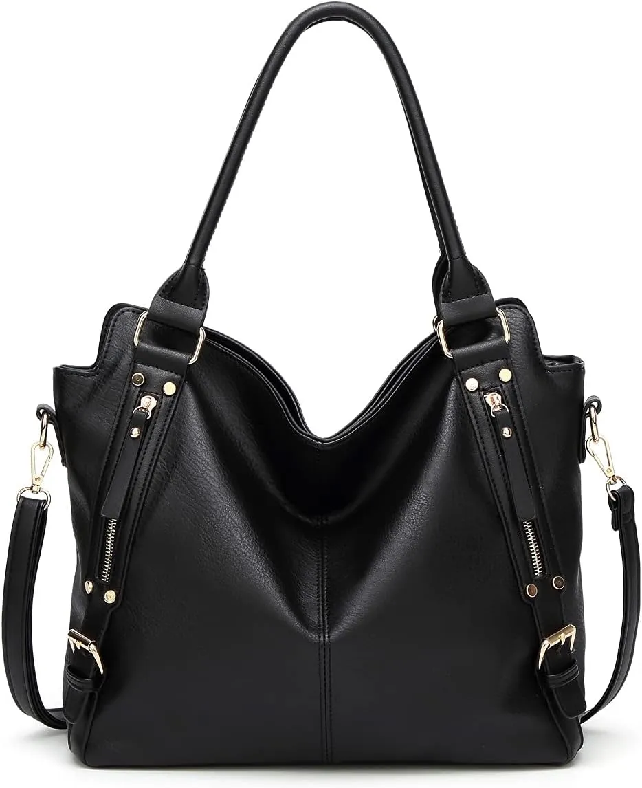 Handbags for Women Shoulder Tote Zipper Purse PU Leather Top-handle Satchel Bags Ladies