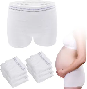 HANSILK Mesh Postpartum Underwear 6 Pack High Waist Reusable Post Bay C-Section Recovery Maternity Panties for Women Washable Mesh Panties (Large)