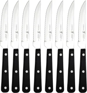 HENCKELS Razor-Sharp Steak Knife Set of 8, German Engineered Informed by 100  Years of Mastery,Black