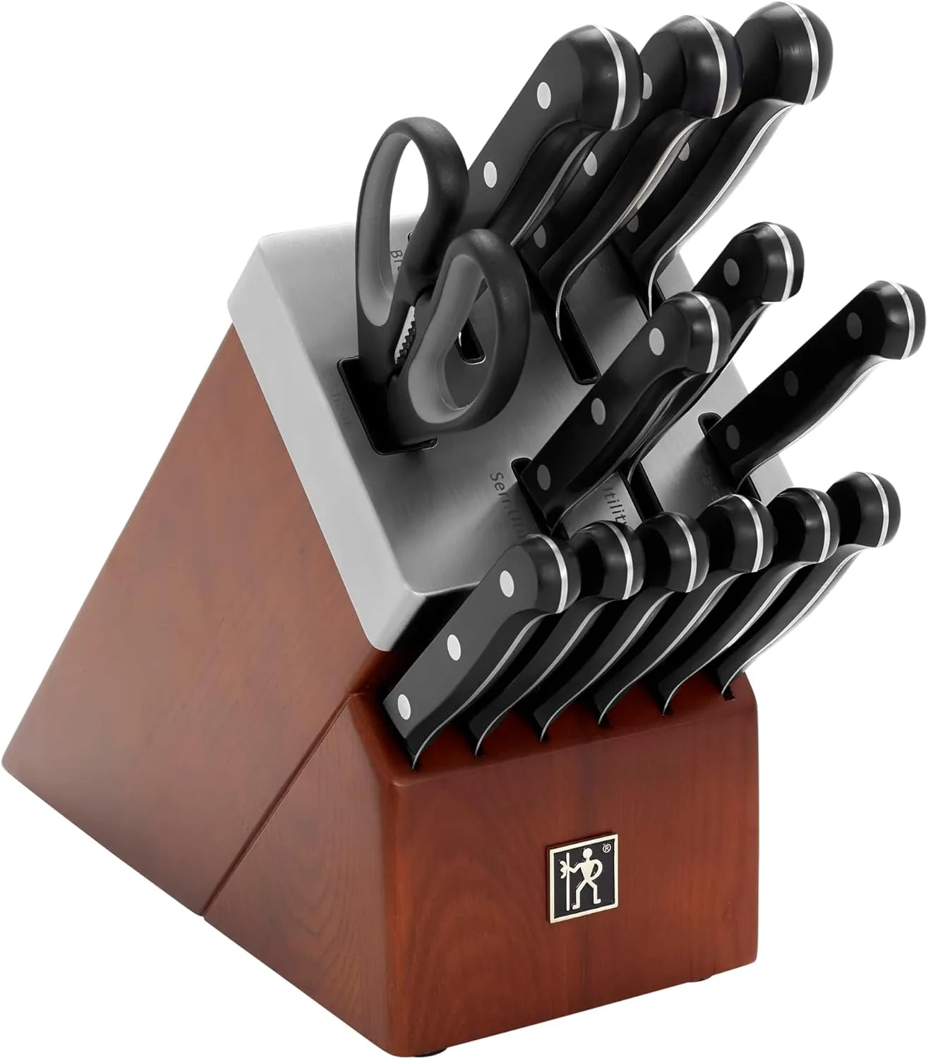 HENCKELS Solution Razor-Sharp 14-pc Self Sharpening Knife Block Set, Chef Knife, Bread Knife, Steak Knife, German Engineered Informed by 100  Years of Mastery