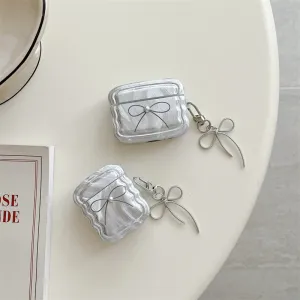 high-grade feather bowknot for airpods