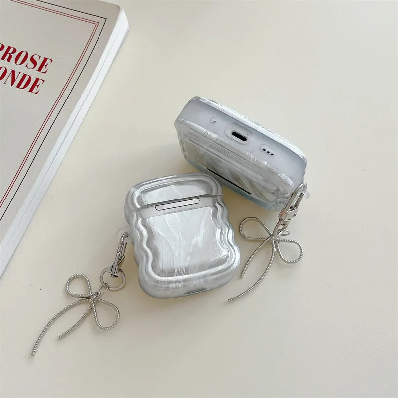 high-grade feather bowknot for airpods