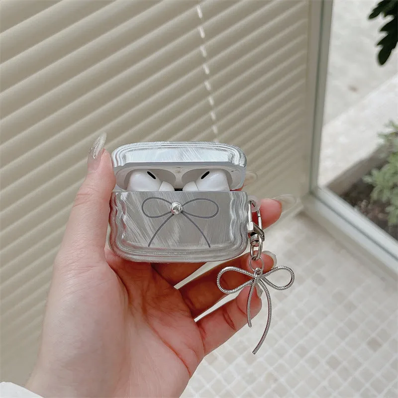 high-grade feather bowknot for airpods