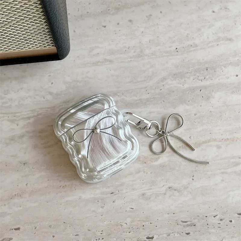 high-grade feather bowknot for airpods