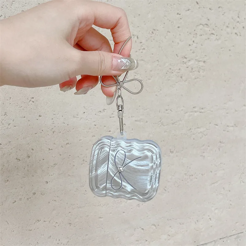 high-grade feather bowknot for airpods