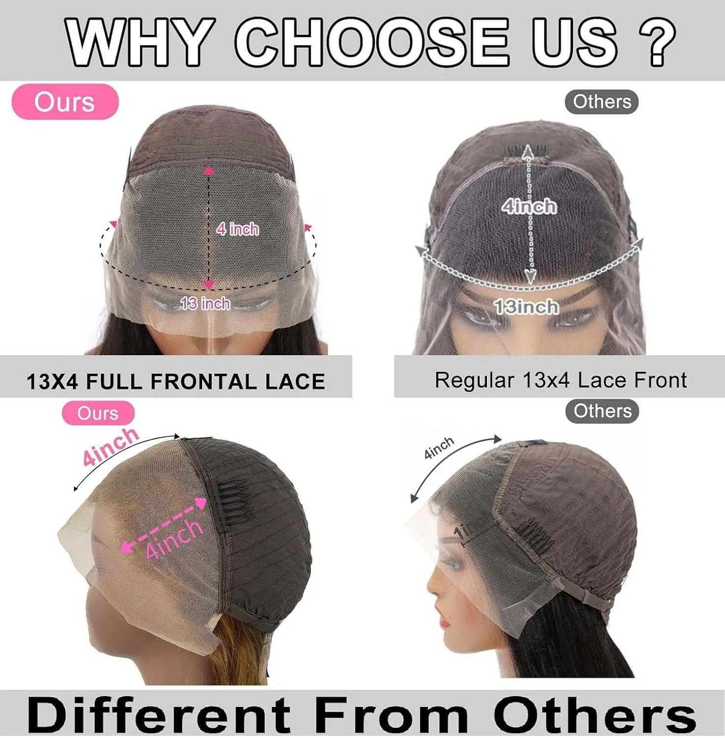 Highlight Wig Human Hair 26inch 200% Density 13x4 Full Frontal HD Transparent Lace Pre Plucked Ombre Straight Lace Front Wig Human Hair Brown Colored Glueless 100 Natural Human Hair Wigs For Women