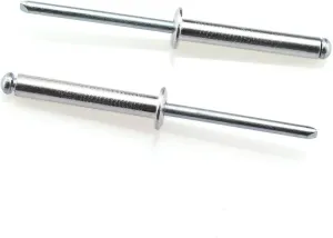 HJ Garden 120pcs 3/16 x 1-3/16 Inch (4.8x30mm) Aluminum Blind Rivet Self-Plugging Open End Decorating Fastener Nails Pop Rivets Core Pulling Rivets Grip Pange 3/4-1 Inch (19-25mm)