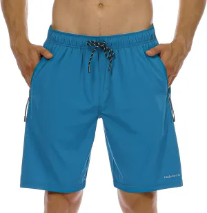 HODOSPORTS Mens No Liner Swim Trunks Quick-Dry with Zipper Pockets
