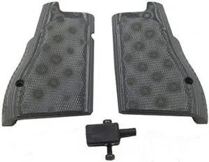Hogue Desert Eagle Checkered Extreme Series G-10 Grip, Black Grey