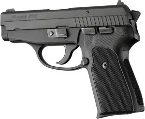 Hogue Sig P239 Grips (Checkered G-10), Solid Black