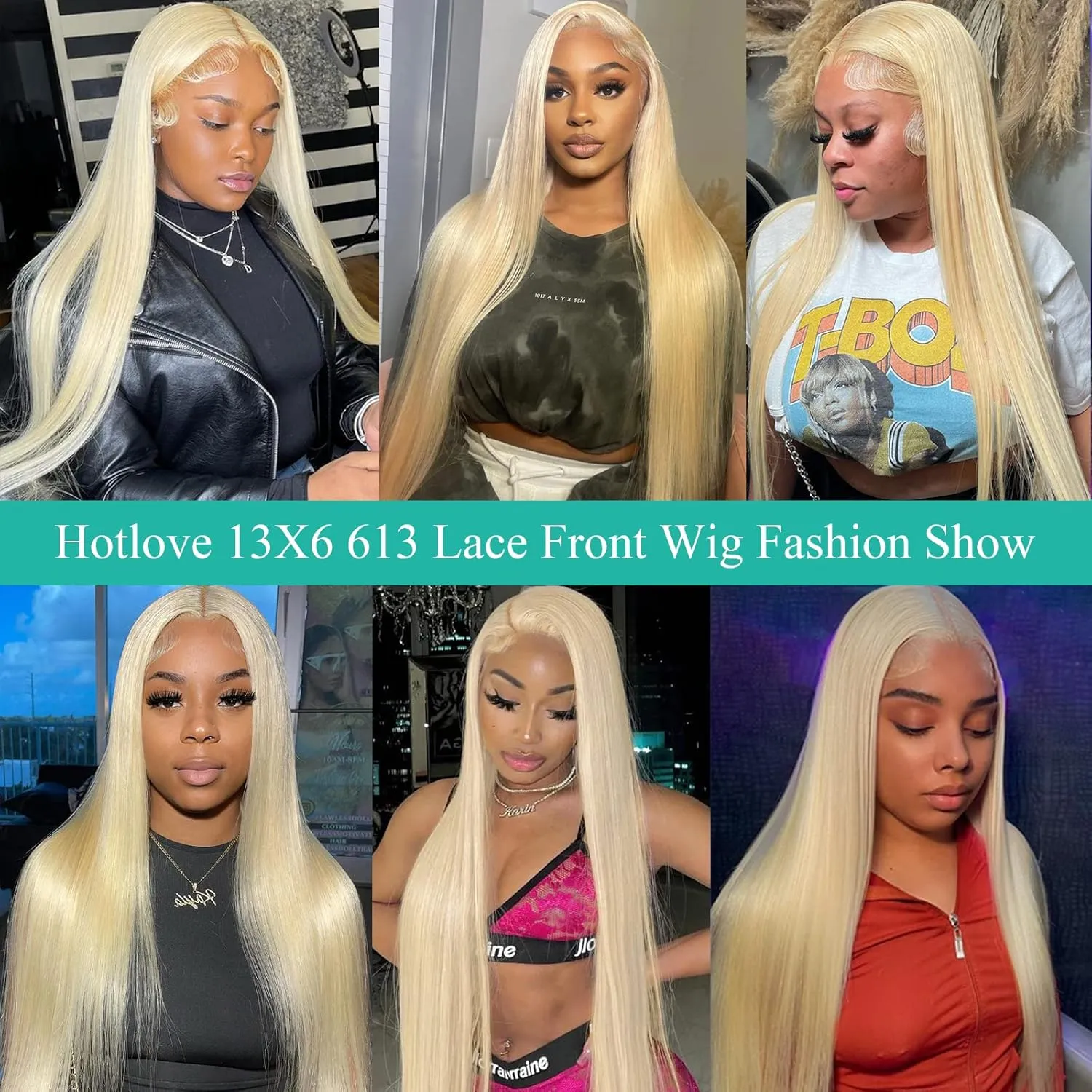 HOTLOVE 28inch 613 Lace Front Wig Human Hair, 13x6 Transparent Lace 613 HD Lace Frontal Wig For Women 200% Straight Blonde Lace Front Wigs Human Hair Pre Plucked With Baby Hair