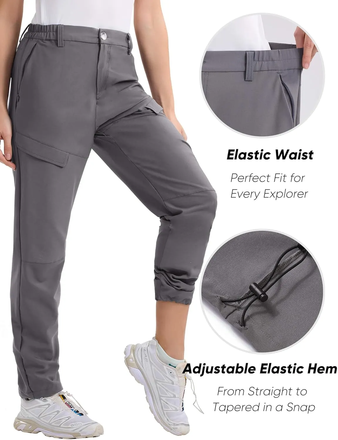 HOTSUIT Water Resistant Quick Dry Lightweight Elastic Waist Women's Hiking Pants