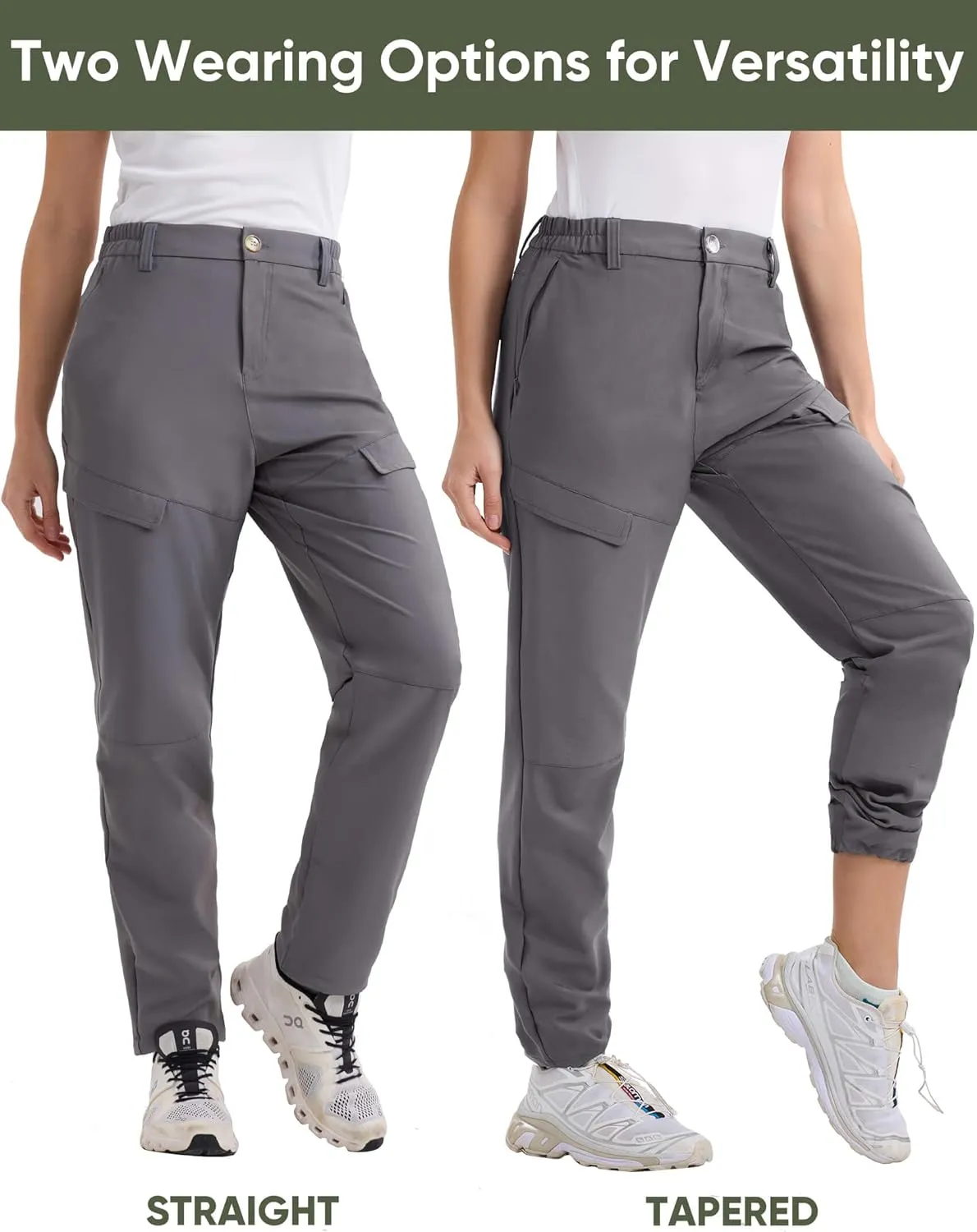 HOTSUIT Water Resistant Quick Dry Lightweight Elastic Waist Women's Hiking Pants