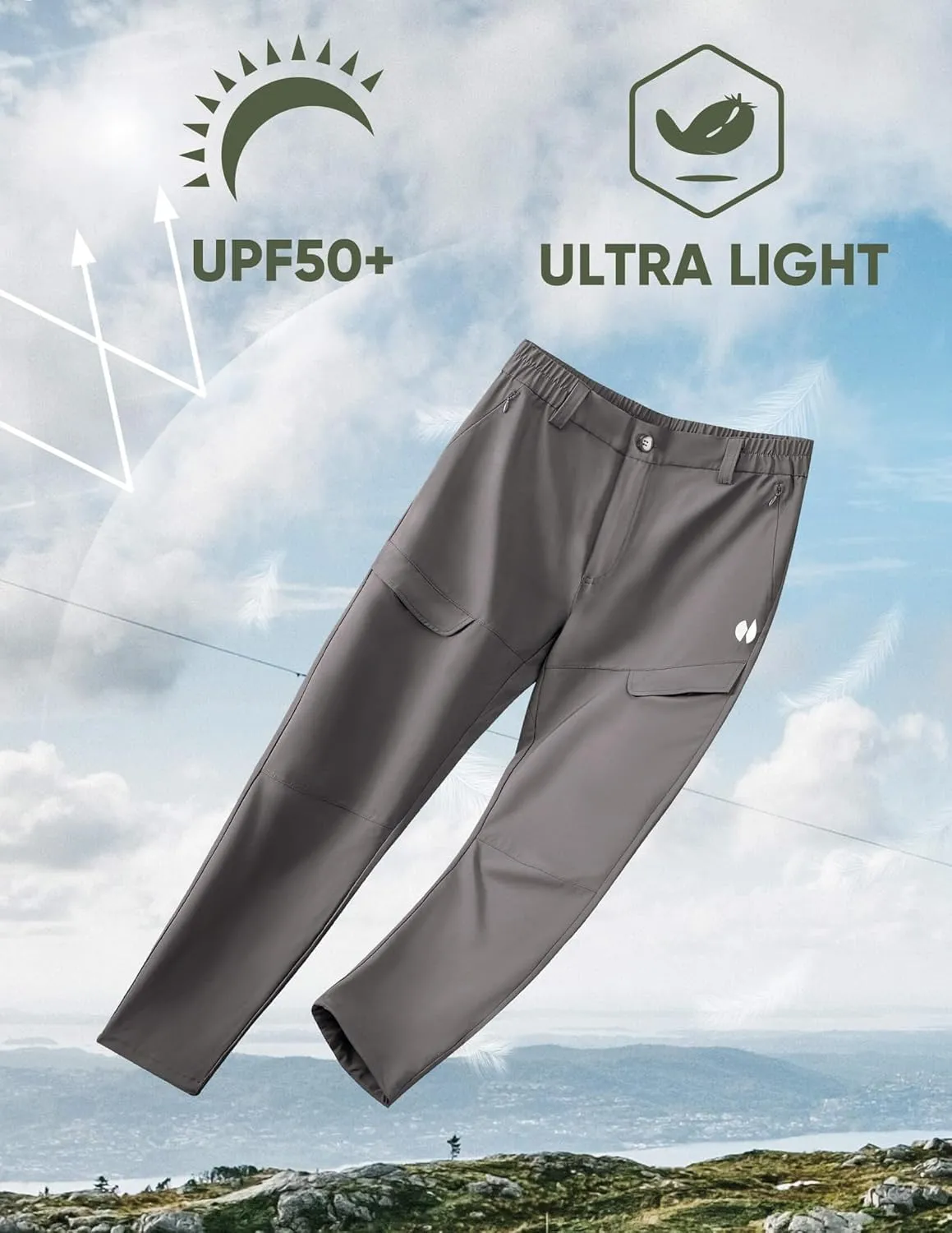 HOTSUIT Water Resistant Quick Dry Lightweight Elastic Waist Women's Hiking Pants